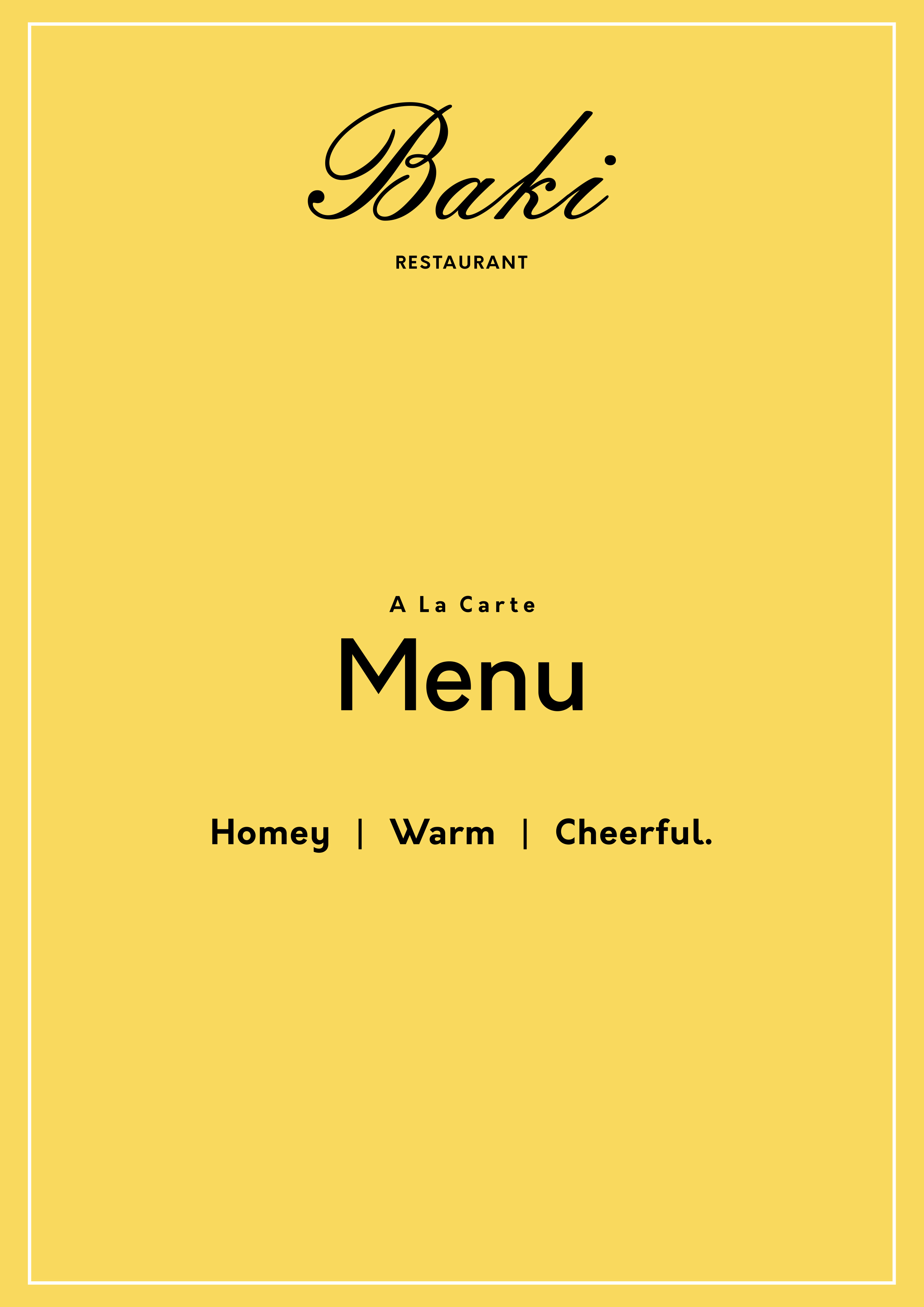 Menu A La Carte Baki Restaurant (1)-1